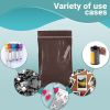 APQ Brown Amber Zip Bags 6 x 8, Poly Zip Bags for Storage Pack of 100, Durable Plastic Bags Resealable 3 Mil, Water-Resistant Poly Zipper Bags, Poly &
