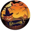 Halloween Pumpkin Paper Plates Party Plates and Napkins Birthday Disposable Tableware Party Supplie Set Party Dinnerware Serves 8 Guests for Plates, N