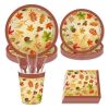 Thanksgiving Maple Leaf Paper Plates Party Plates and Napkins Party Supplie Birthday Disposable Tableware Set Party Dinnerware Serves 8 Guests for Pla